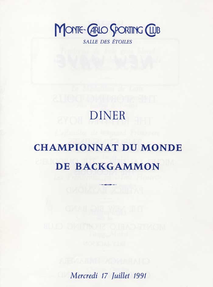 Magicien au Championnat du monde de Backgammon